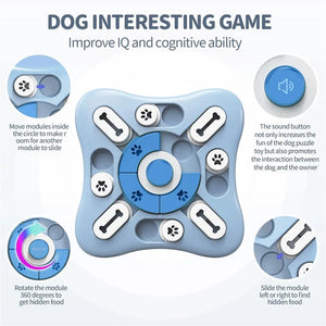 Interactive dog enrichment toy suitable for puppies and adult dogs.