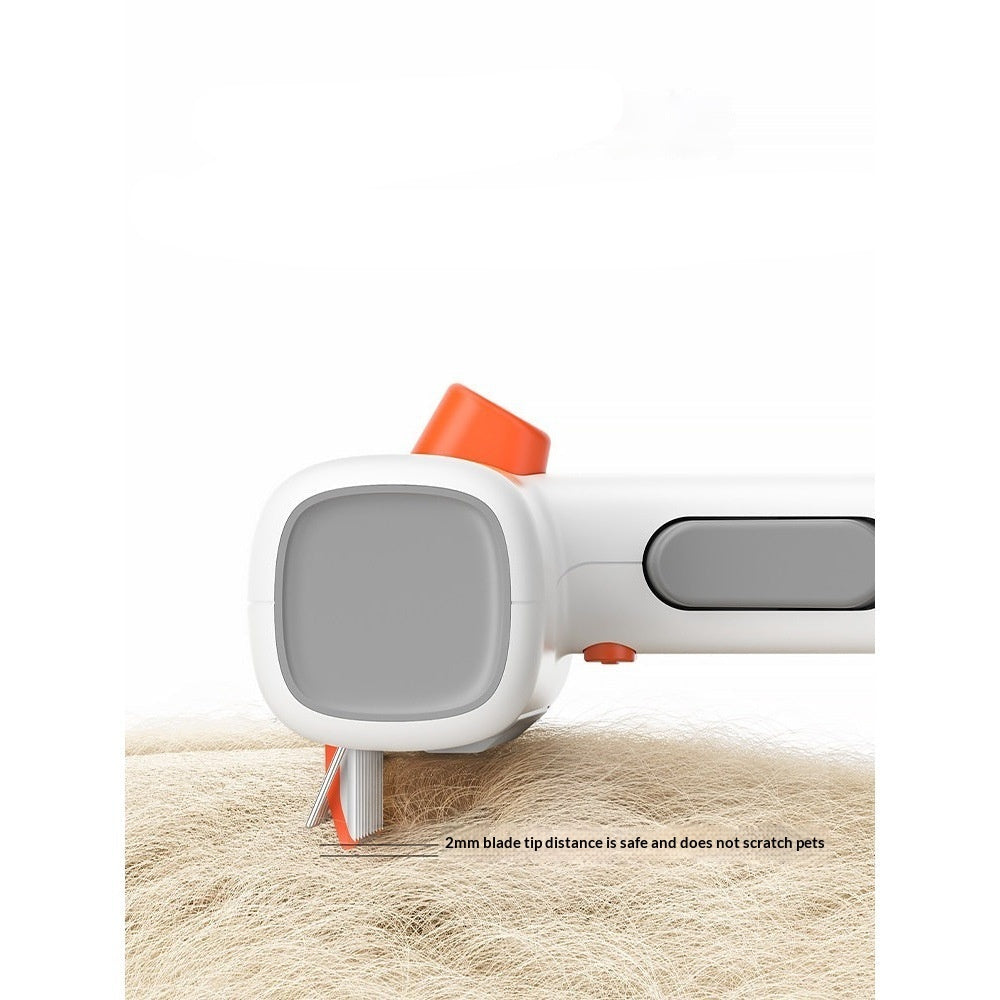 Rounded comb pins and recessed detangling blades on the PAWABY pet brush
