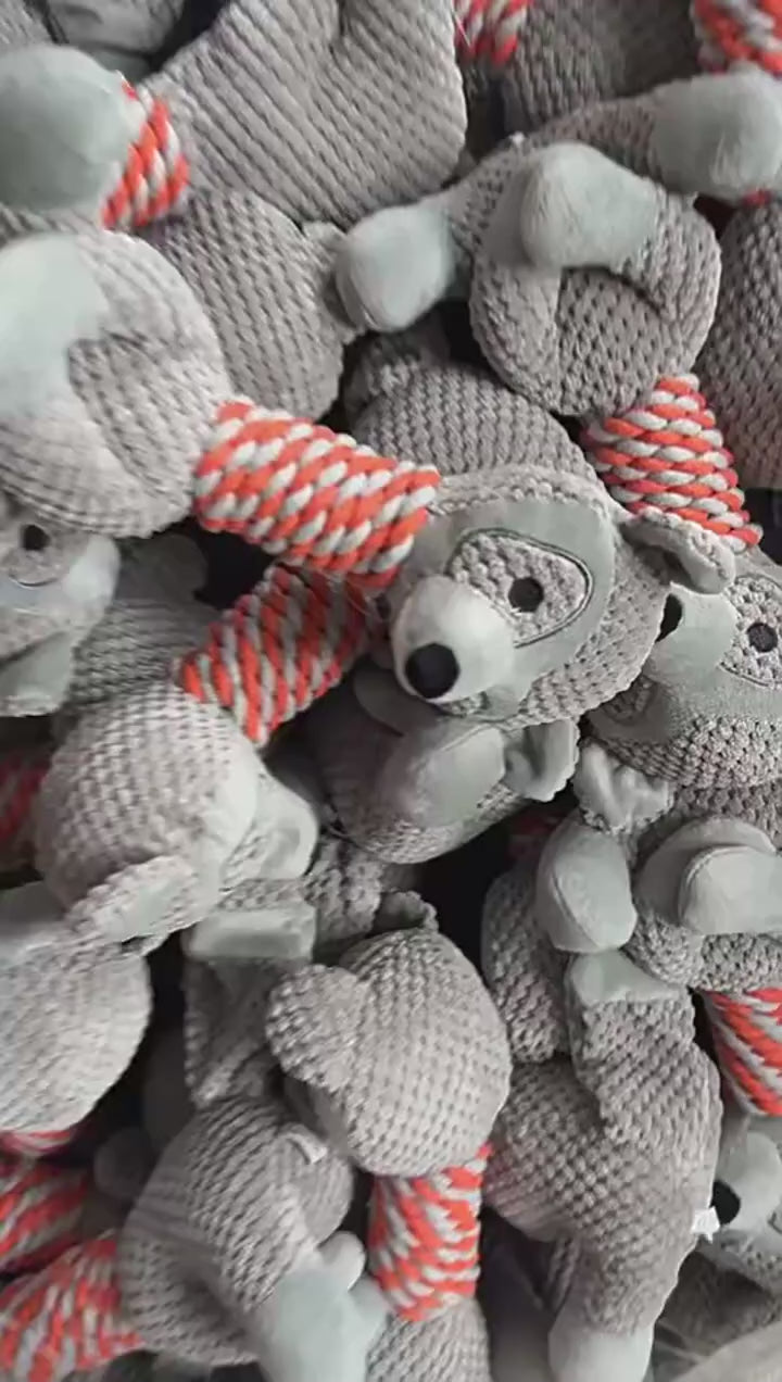 PAWABY corduroy squeaky dog toy for puppies and adult dogs.