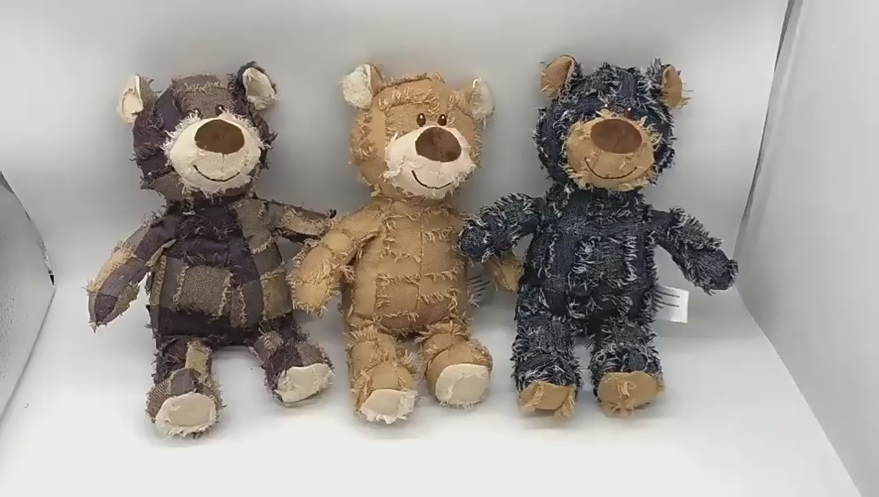 PAWABY Tough Bear Squeaky Dog Toy designed for interactive play.