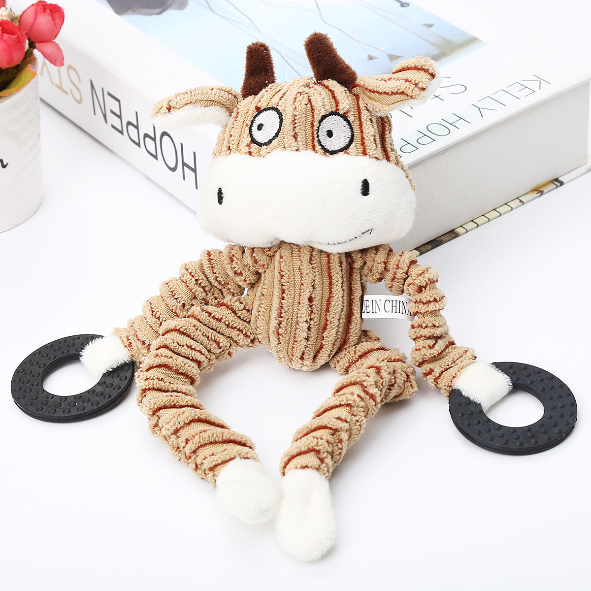 Puppy squeaky toy for interactive play and enrichment