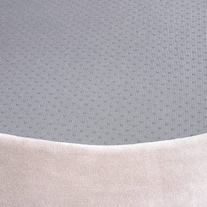 Top view of shark dog bed with padded raised rim
