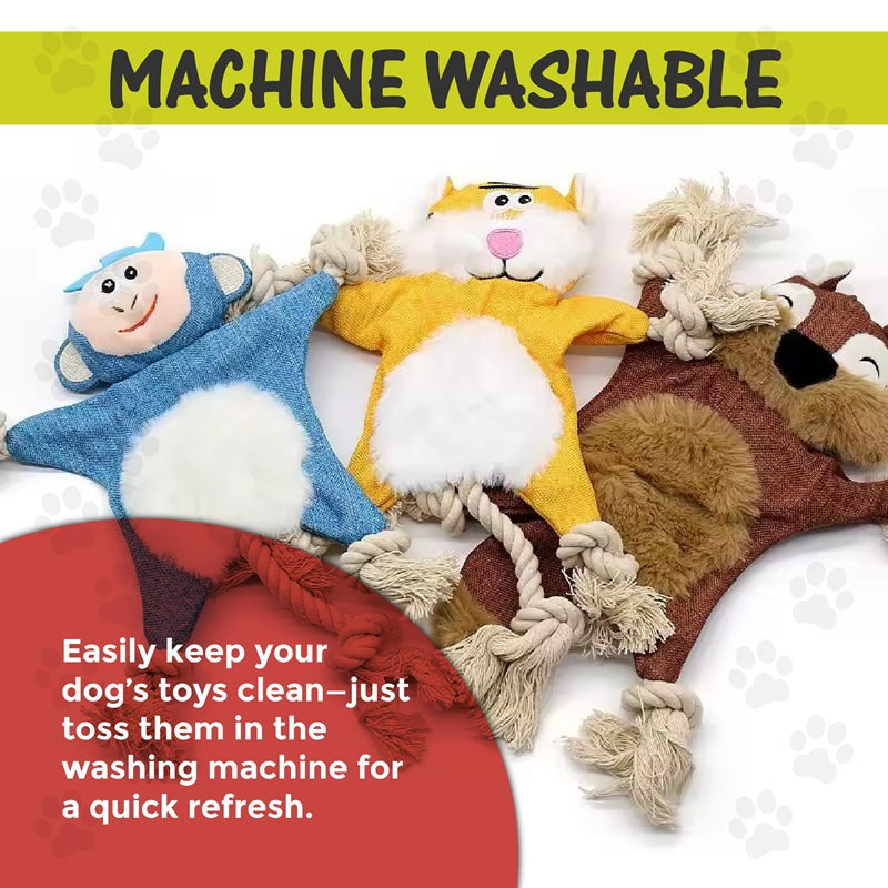 PAWABY plush squeaky dog toy for indoor play