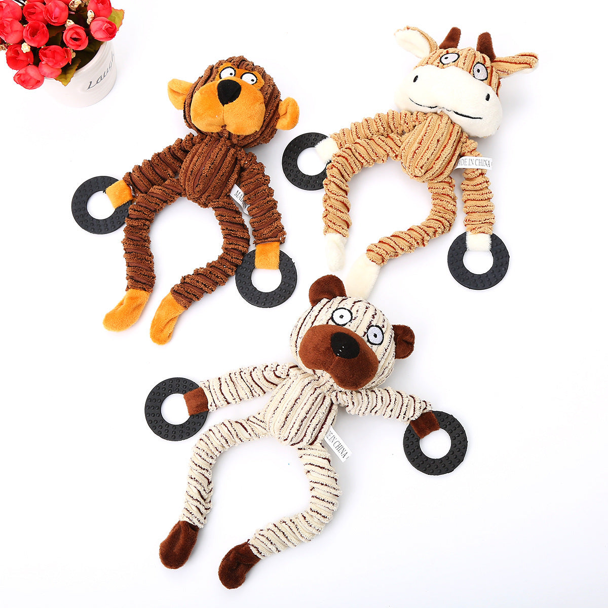 PAWABY plush squeaky dog toy for interactive play
