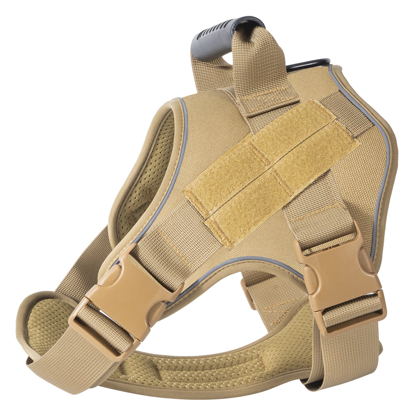 Back view of adjustable tactical dog harness