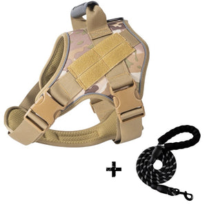 Tactical dog harness size guide from S to XL
