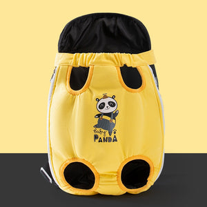 Yellow and black front dog carrier backpack