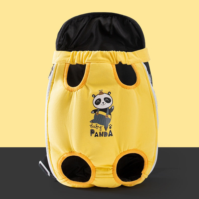 Yellow and black front dog carrier backpack